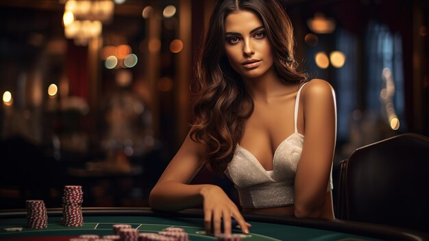 beautiful girl in casino