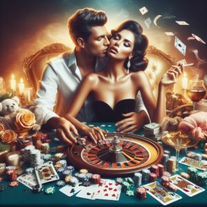 Couple in casino